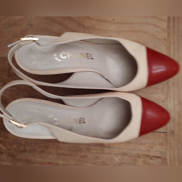 Vtg Chanel Capretto Slingbacks - Picture 5 of 9